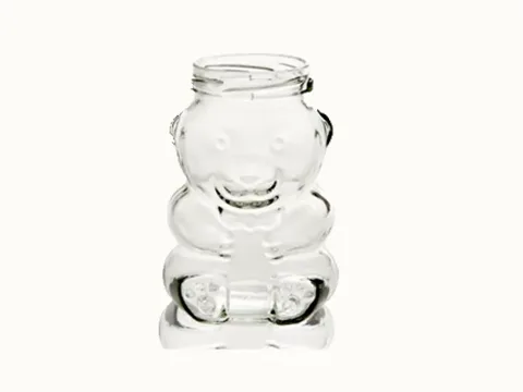 Bear Shaped Glass Honey Jars With Lids