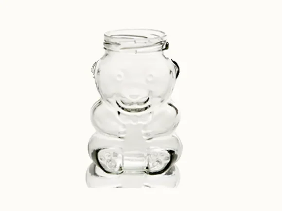 Bear Shaped Glass Honey Jars With Lids — main view