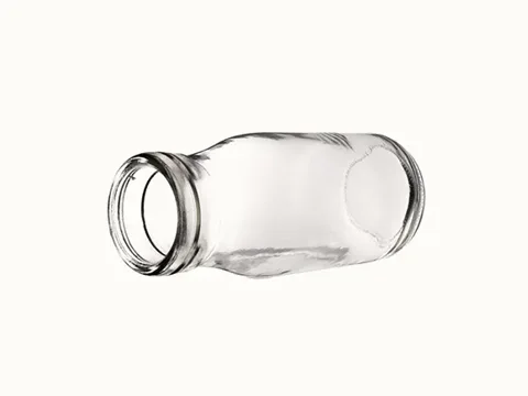 () Half Pint () Tall Pint Clear Glass Milk — view 4