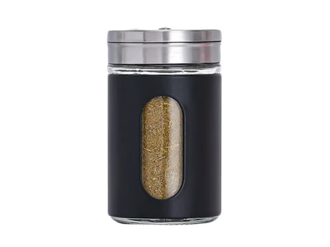 Round Colorful Spice Jars Glass — view 4