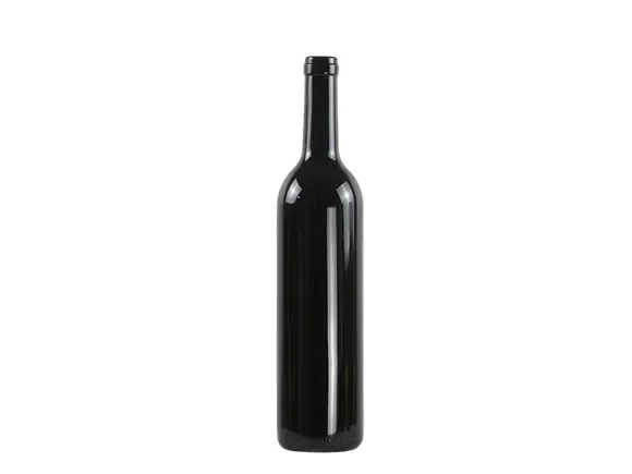 cl Black Glass Bordeaux Cork Wine Bottles — main view