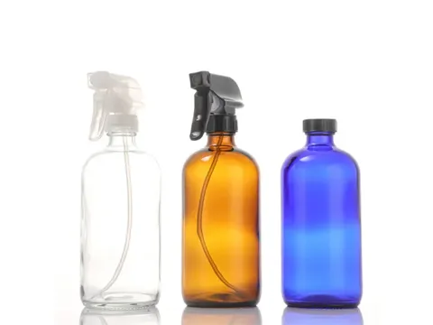Amber Clear Blue Glass Spray Bottles