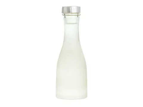 Frosted Clear Glass Beverage Bottles With Crimp Lids