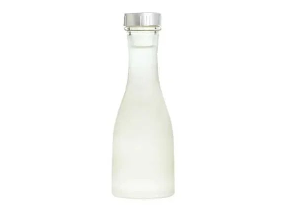 Frosted Clear Glass Beverage Bottles With Crimp Lids — main view