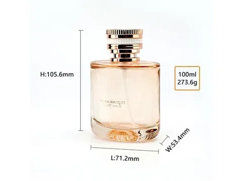 Crimp Glass Perfume Bottles with Lids — view 2
