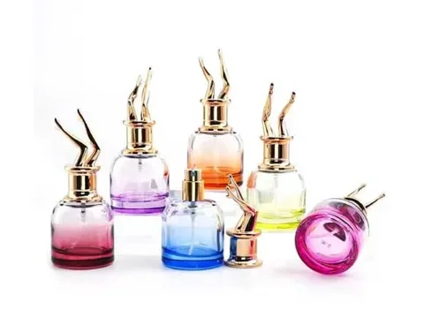 Multicolored Small Glass Bottles with Screw Cap — view 2