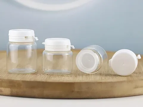 Glass Cosmetic Jars With Tear-off Cap — view 3