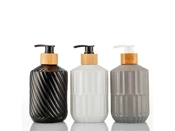 Round Hand Sanitizer Soap Glass Bottles with Pump — main view