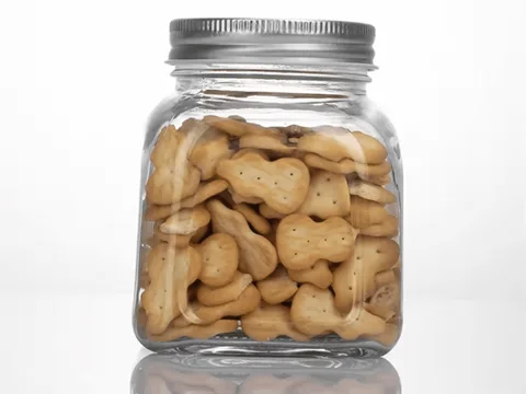 Square Glass Jar With Metal Lid — view 3