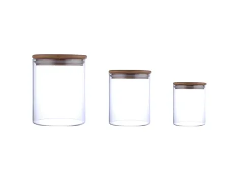 Clear Glass Storage Jar — view 1