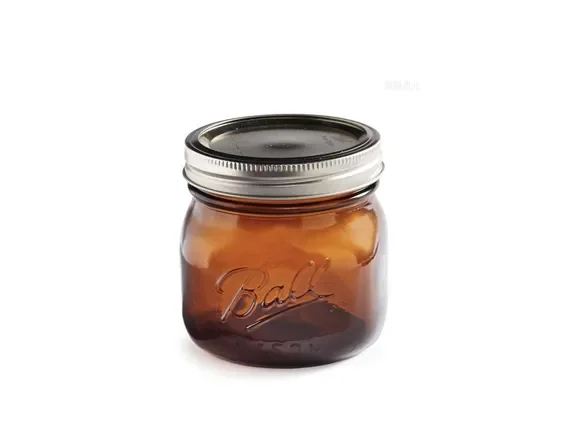 Classic Amber Glass Mason Jars — main view