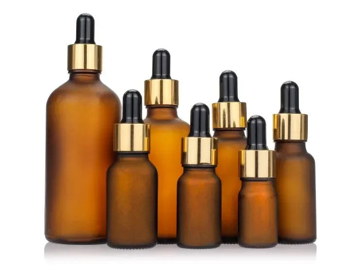 Brown Glass Dropper Bottles — main view