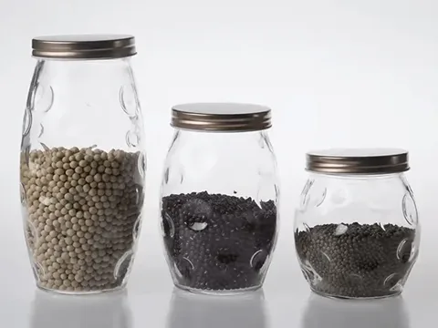 Containers Glass Jar with Metal Screw Lid — view 2