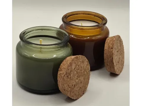 Small Glass Apothecary Candle Jars With Lids — view 3