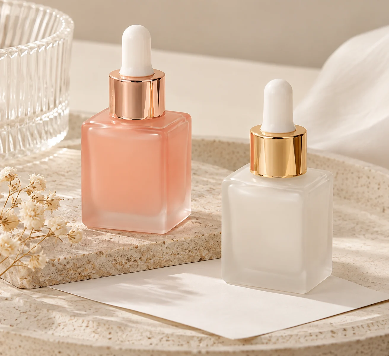 Glass Dropper Bottles — studio composition AS0018