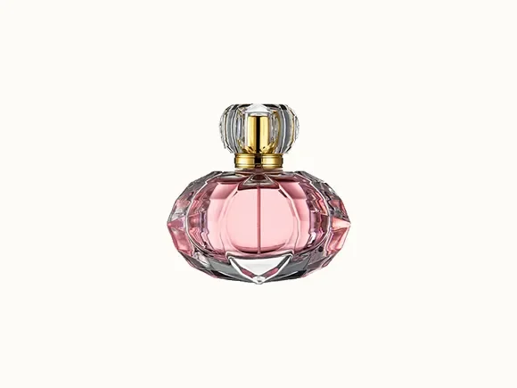 Pink Glass Perfume Bottles With Fine Mist Sprayer — main view