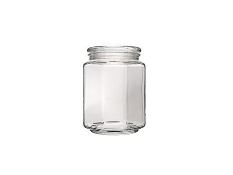 Clear Glass Storage Jar — view 1