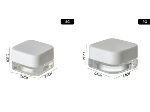 Round Square Glass Concentrate Jars With CR Lids Weed — view 5