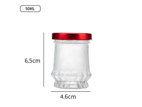 () Lotus Style Clear Glass Jars — view 3