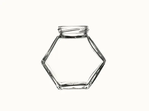 Clear Glass Honey Jars — view 2