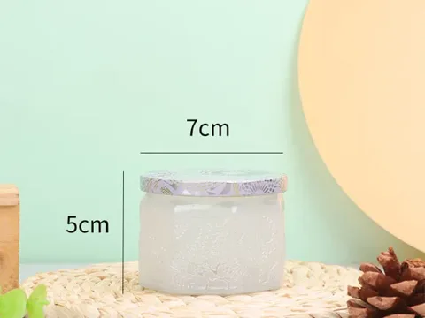 () Embossed Glass Candle Jar With Lids — view 8