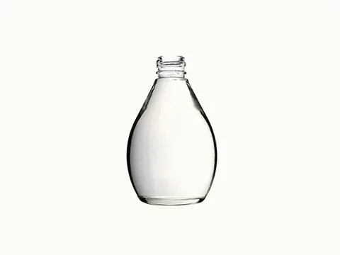 () () Clear Glass Drink Bottles with Lids — view 2