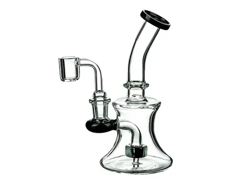Glass Shisha Hookah Dab Rig with Colored Accents