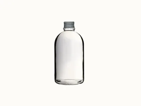 Clear Glass Juice Bottle — view 3