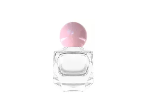 Glass Cologne Perfume Bottles with Pink Lids — view 3