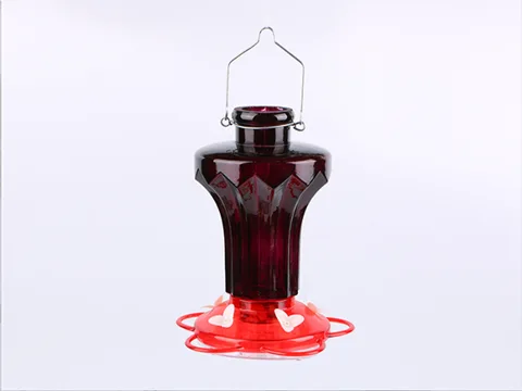 Black and Red Glass Bird Feeders
