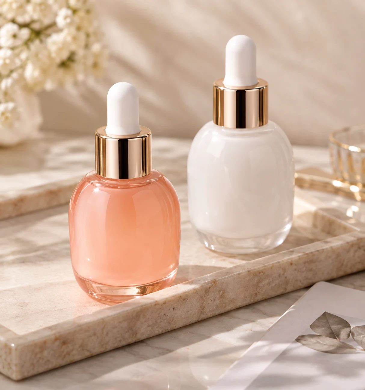 Glass Dropper Bottles — studio composition AS0015