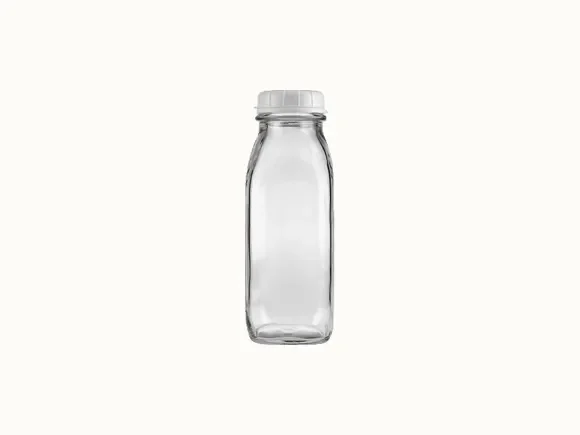 Tall Pint Glass Milk Bottles With Thick Sides with — main view