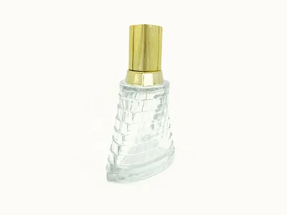 Glass Perfume Bottles with ABS Golden Caps — main view