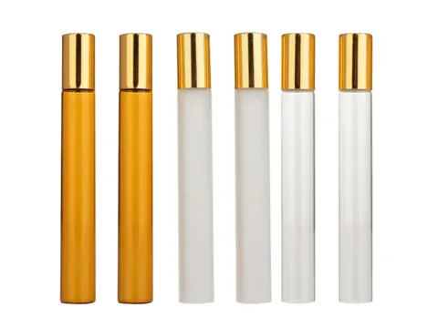 Silm Amber Clear Glass Roller Bottles — view 3