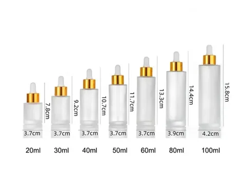 Cylinder Frosted Glass Dropper Bottles — view 2