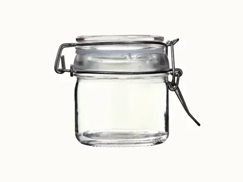 Clear Glass Kitchen Storage Canister Jars With Lid — view 1