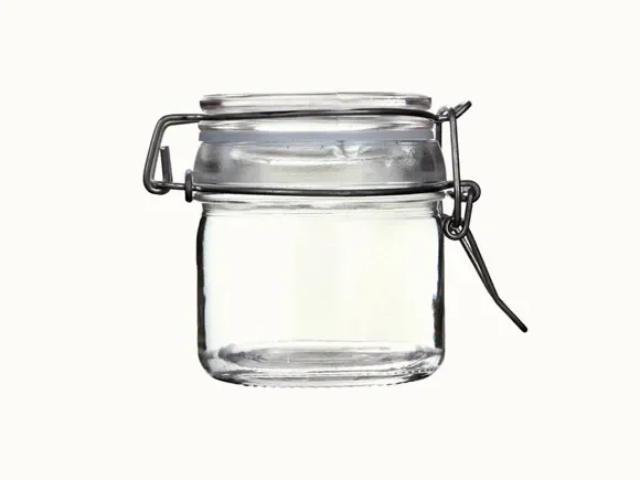 Clear Glass Kitchen Storage Canister Jars With Lid — main view