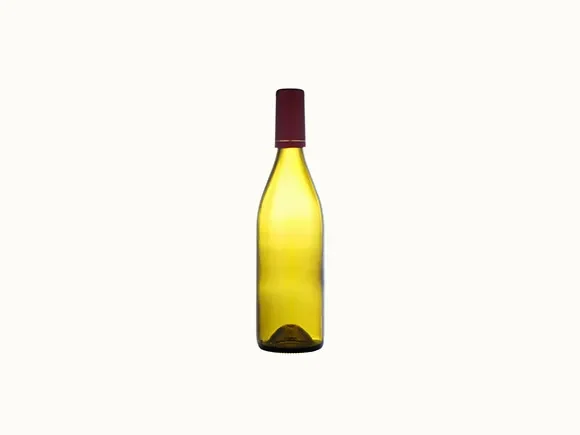 Green Glass Rhine Red Wine Bottle — main view