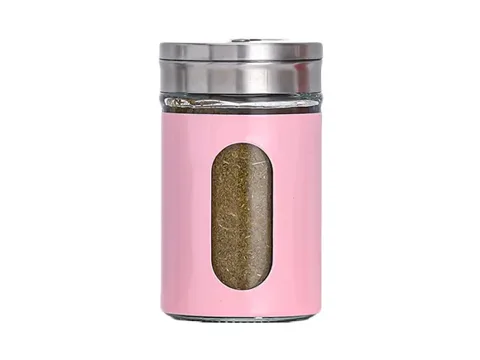 Round Colorful Spice Jars Glass — view 6