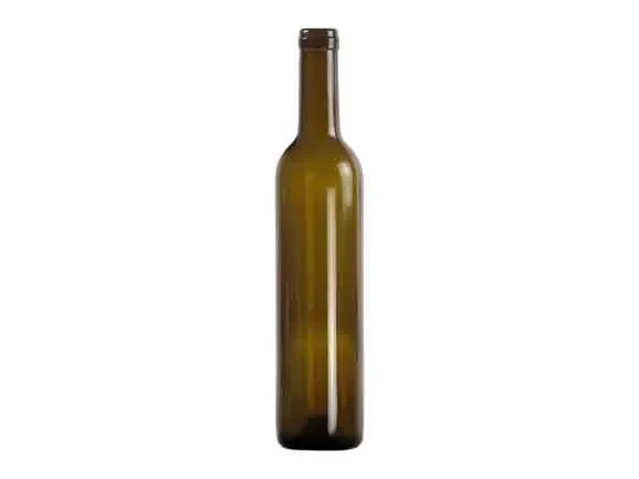 Bordeaux Amber Glass Wine Bottle — main view