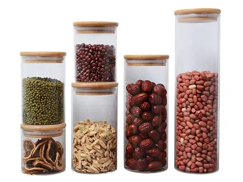 Crystal Clear Borosilicate Jars Round Storage Jars — view 2