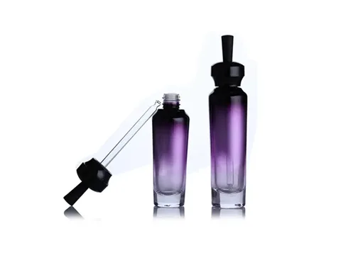 Gradient Purple Glass Dropper Bottles — view 3
