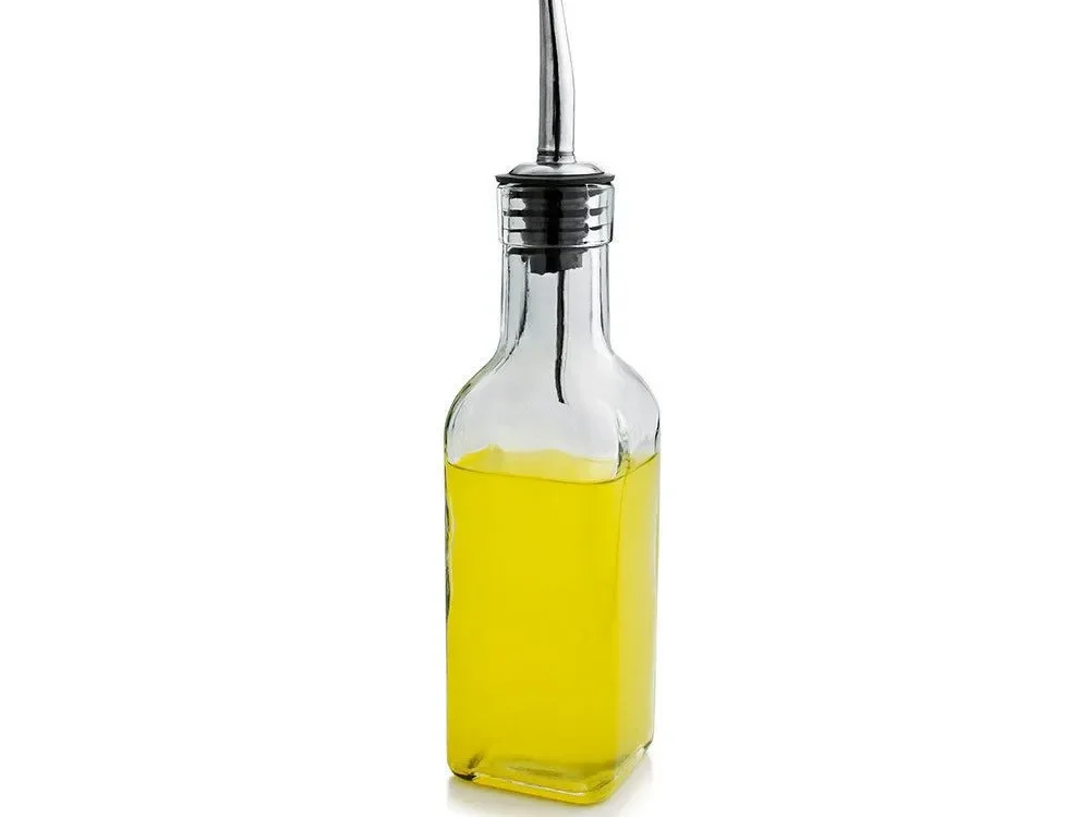 Clear Glass Olive Oil Dispenser Bottles — main view
