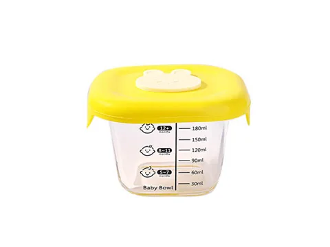 () Round Square High Borosilicate Glass Baby Food Storage — view 3
