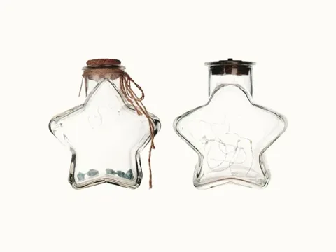 Clear Glass Decoration Bottles in Star Shape