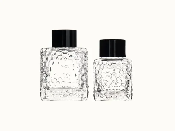 Vintage Carved Glass Bottle Decoration — main view