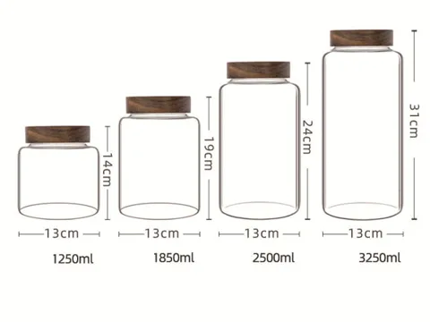 High Borosilicate Glass Food Storage Jars with Screw Cap — view 6