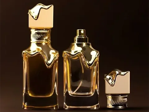 Crown Glass Perfume Bottles 15 Crimp Top — view 3