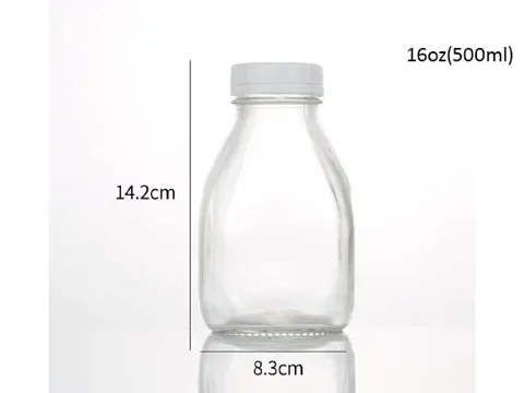 Squat Pint Glass Milk Bottles — view 4
