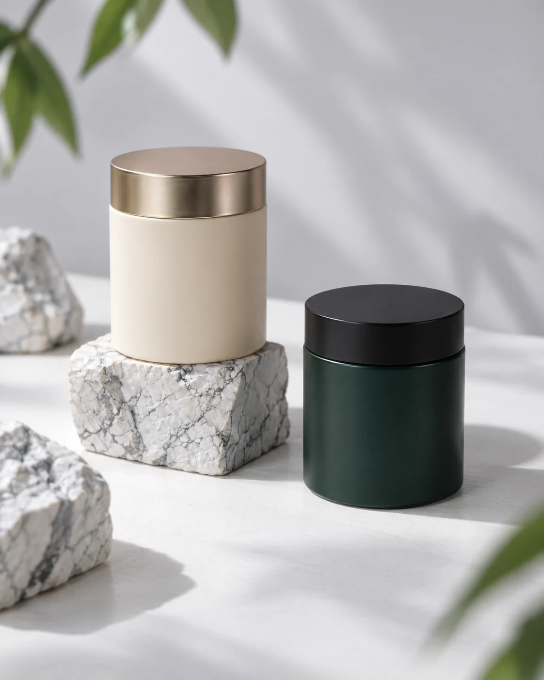 Glass Cream Jars — studio composition AS0024